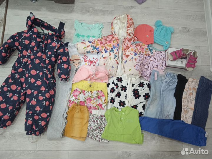 Большой пакет одежды для девочки