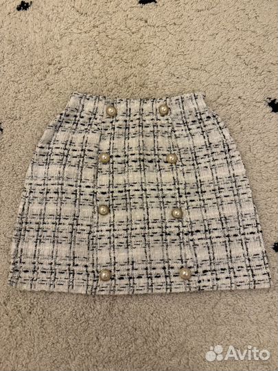 Твидовая юбка мини