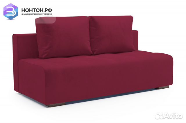 Диван еврокнижка Тюр красно-фиолетовый