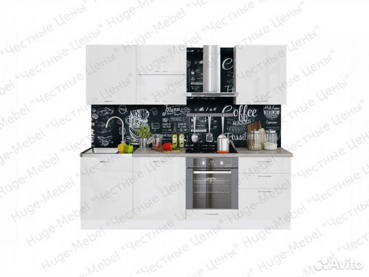 Белая кухня 2.4 метра 