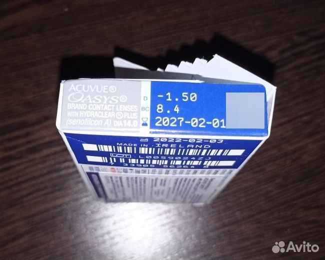 Линзы контактные двухнедельные acuvue oasys -1,5