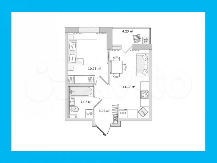 1-к. квартира, 33,1 м², 11/22 эт.