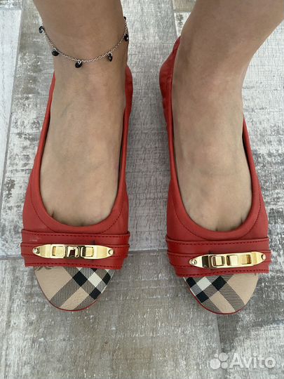 Burberry балетки кожа