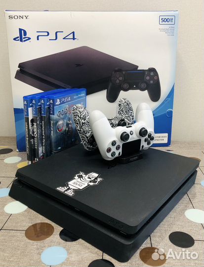 PS4 slim с играми