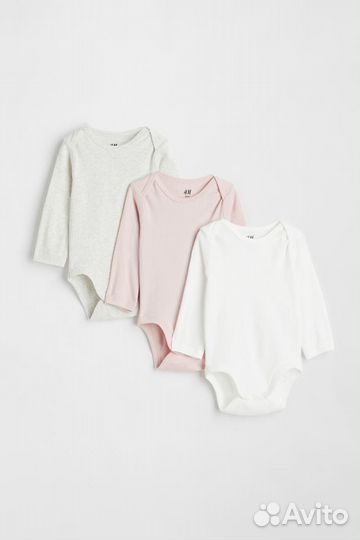 Боди новое 3шт H&M 62,68