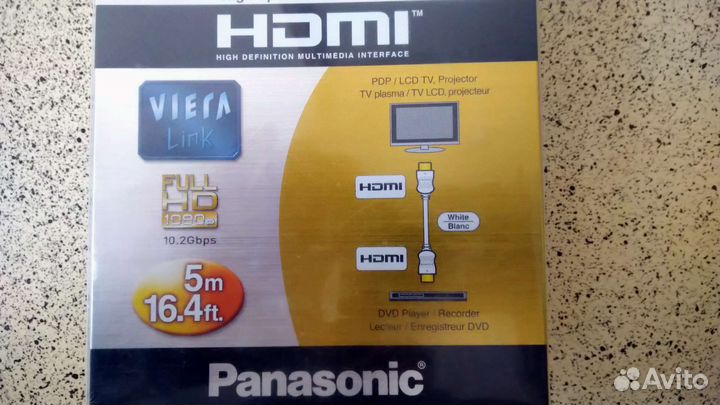 Фирменный кабель hdmi Panasonic 5m