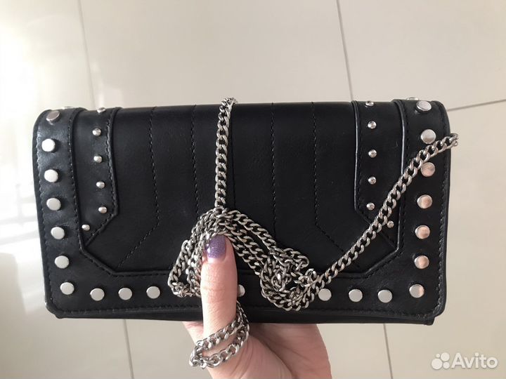 Клатч zara с шипами