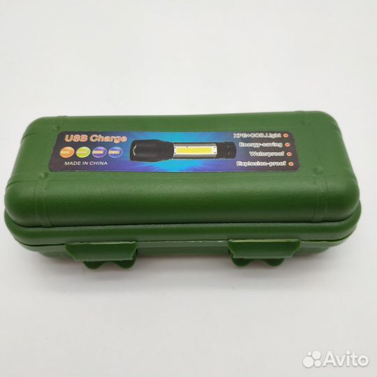 Фонарь мини 2 LED 3 режима COB Q5 зарядка USB