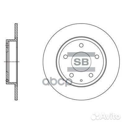 Диск тормозной передний Mazda 3 2013- sd4422