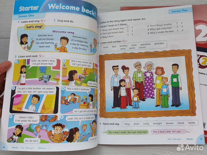 Family and friends starter, 1, 2, 3, 4, 6