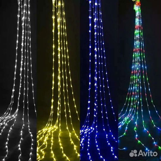 Гирлянда водопад 3*3. Доставка бесплатно