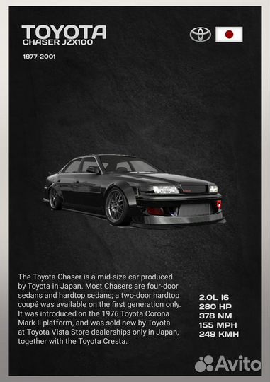 Постер с автомобилем