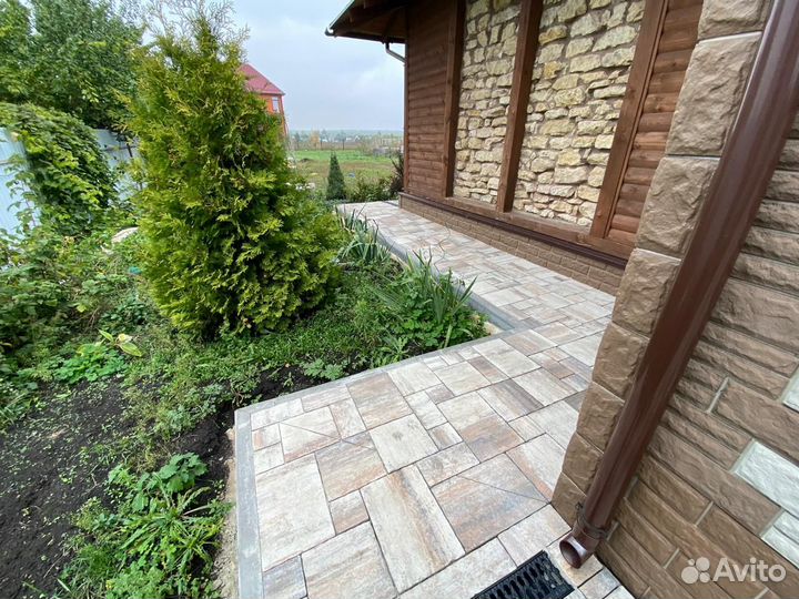 Брусчатка тротуарная плитка в Залегощи