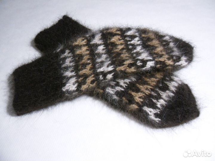 Варежки женские из собачьей шерсти