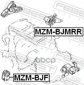 Подушка двигателя мт зад прав/лев mzmbjmrr