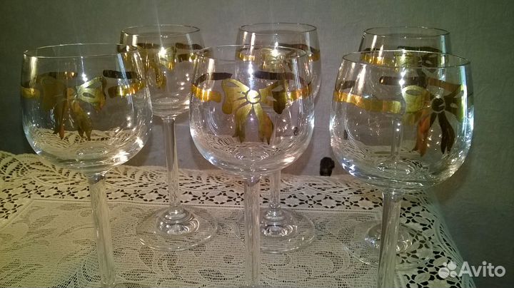 Рюмки и ваза Богемия / фужеры СССР Хрусталь