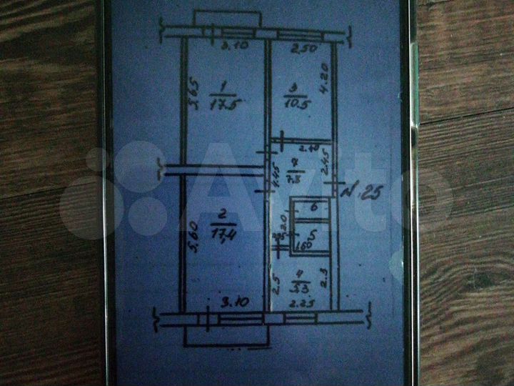 3-к. квартира, 61,8 м², 4/5 эт.