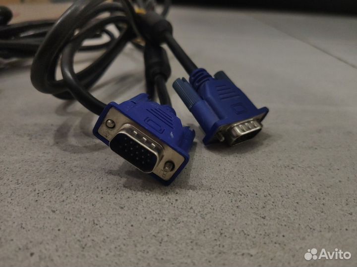 Кабель питания, dvi, VGA, hdmi много