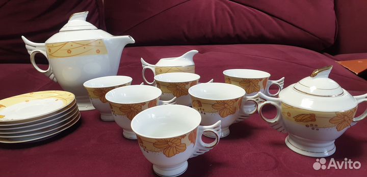 Кофейный сервиз Hi-Luxe Best Porcelain 24 Ct Gold