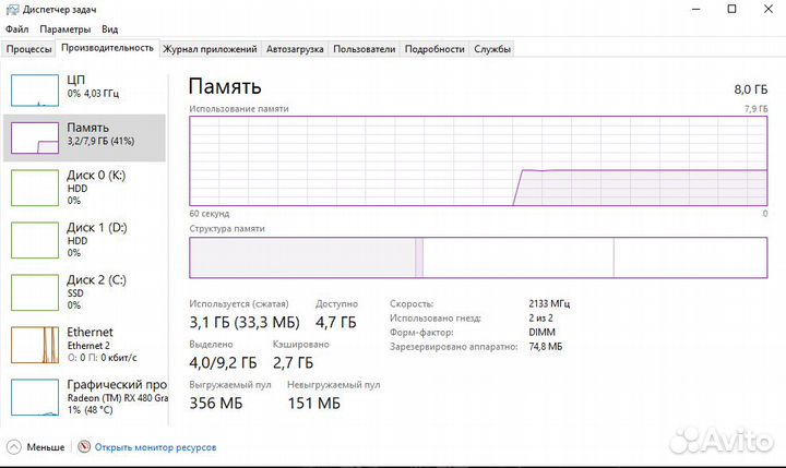 Оперативная память ddr4 2133