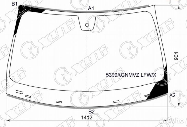 Стекло лобовое + дд mercedes-benz A-class