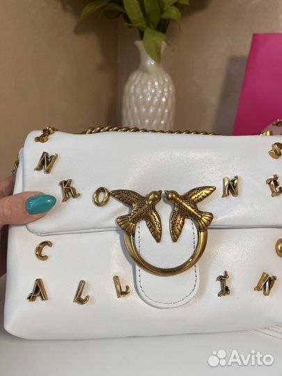 Сумка pinko оригинал розовая