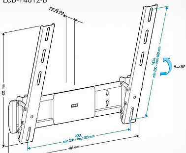 LCD-T4612-B, Кронштейн для телевизора holder LCD-T