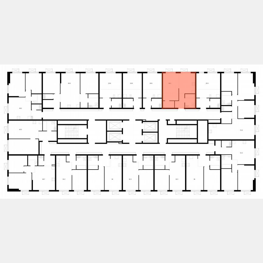 1-к. квартира, 34,1 м², 25/33 эт.