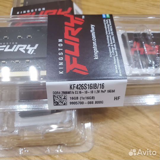 Оперативная память Kingston SO-dimm DDR4 16Gb 2666