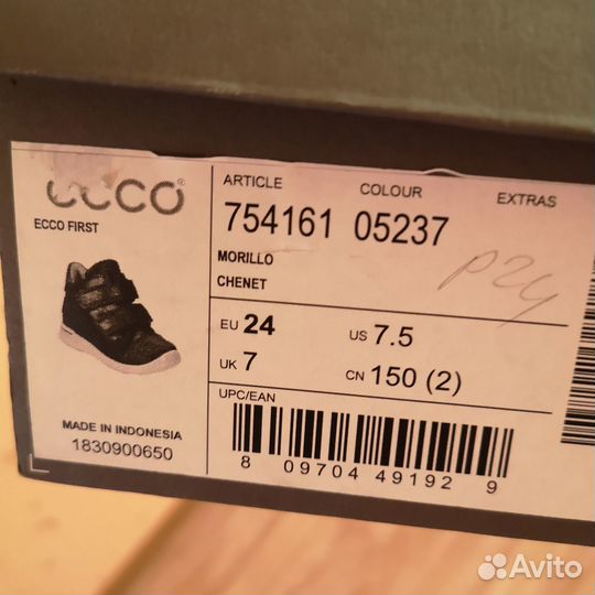 Ботиночки Ecco 24 новые