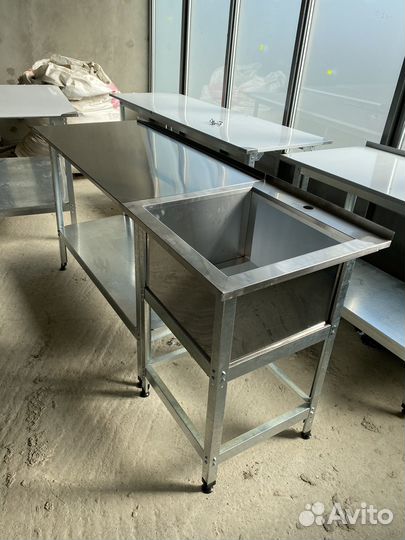 Стол мойка из нержавейки