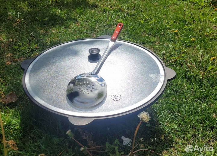 Чугунный Казан Узбекский с крышкой