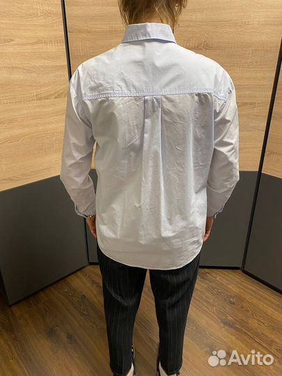 Рубашка небесно-голубого цвета Befree basic размер