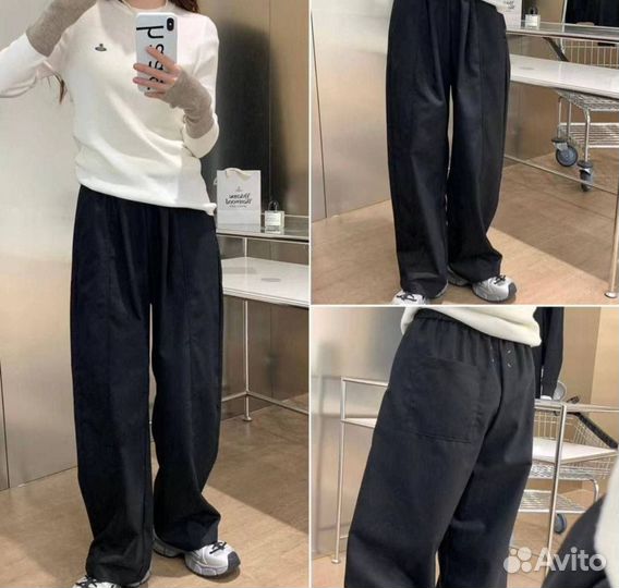 Штаны maison margela черные