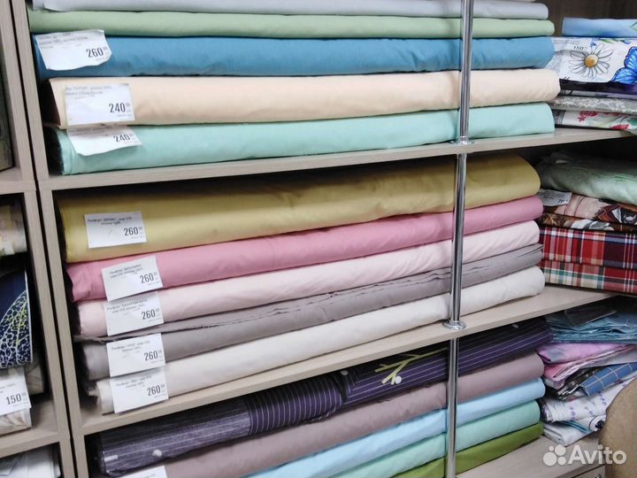 Ткани на отрез, лен, поплин, перкаль, бязь