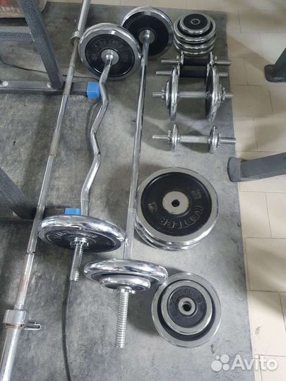 Штанга гриф блины гантели Кетлер