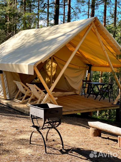 Палатка шатер для глэмпинга, сафари-тент в наличии