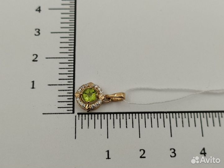 Подвеска с синтетическим камнем Золото