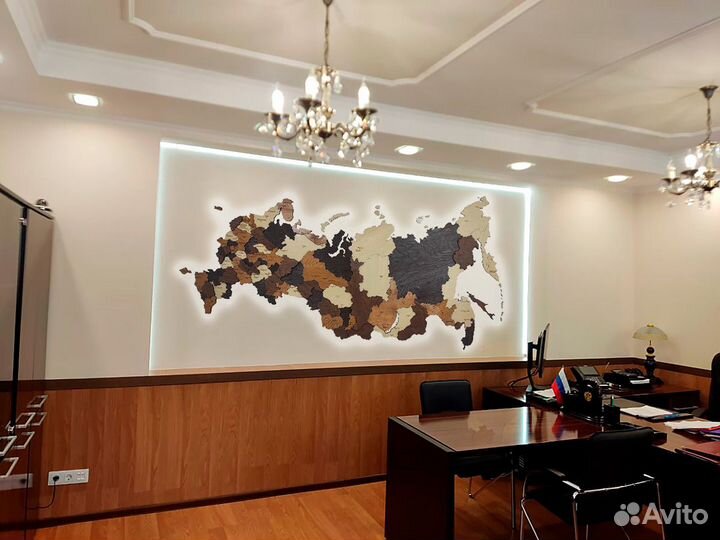 Фактурная карта России из дерева, Дзержинск