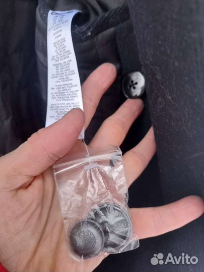 Пальто бушлат шерсть ASOS новое xs