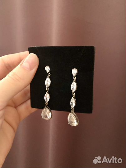 Серьги с цирконами