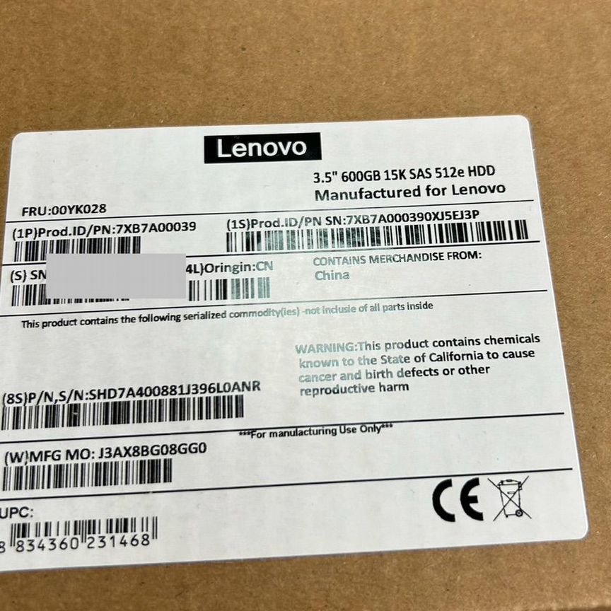 [7XB7A00039] Жесткий Диск Lenovo 600gb 00yk028 7xb7a00039