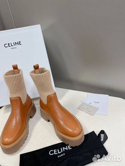 Ботинки женские Celine без меха