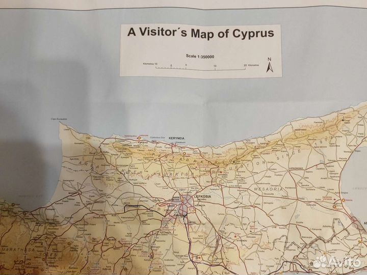 Карта острова Кипр