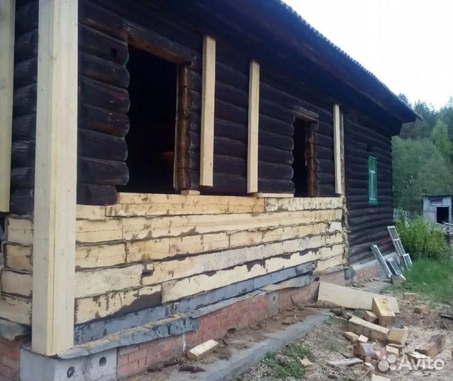 Замена венцов Подъем домов Ремонт фундамента