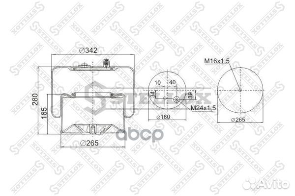 Пневмоподушки подвескиstellox 90-41834-SX Stellox
