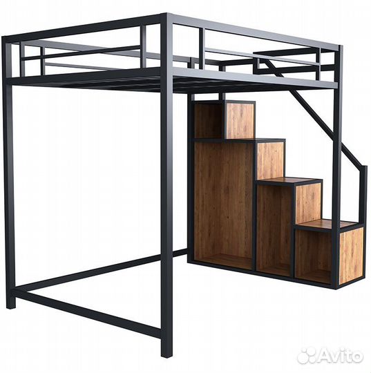 Кровать чердак металлическая лофт