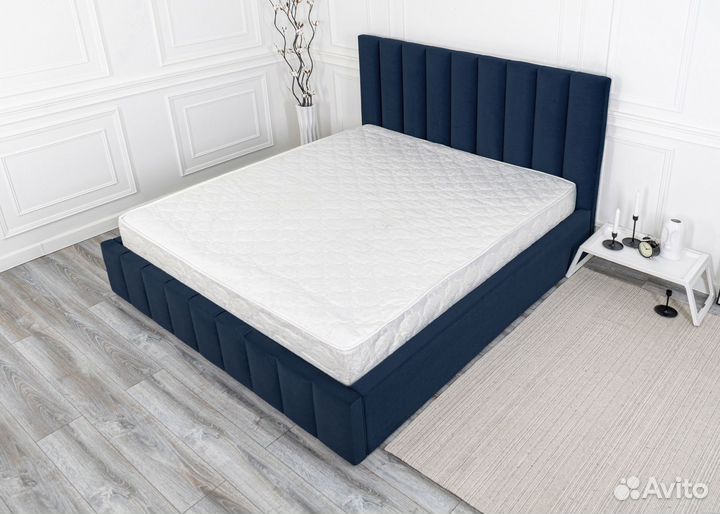 Кровать двуспальная Богема 160х200 в велюре