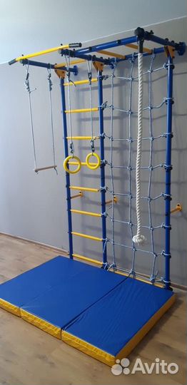 Шведская стенка с Сеткой для лазания и Рукоходом