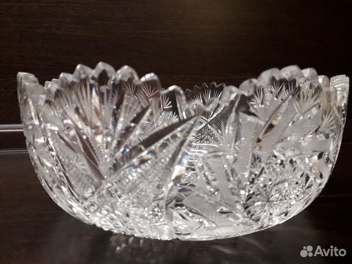 Хрустальный салатник, ваза bohemia